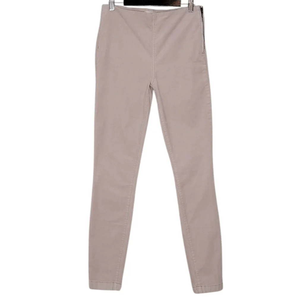 Tory Burch Side Zip Corduroy Office Casual Neutral Taupe Pants Sz 27